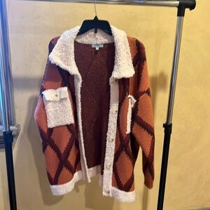 Oversized Shirt Cardigan, worn once